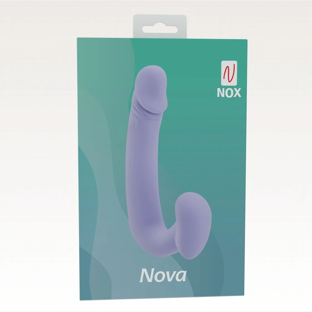 Vibrator NOX Nova 10 Moduri Vibratii, Silicon, USB, Mov, 17.7 cm, Nr. 8, Erotic24.ro