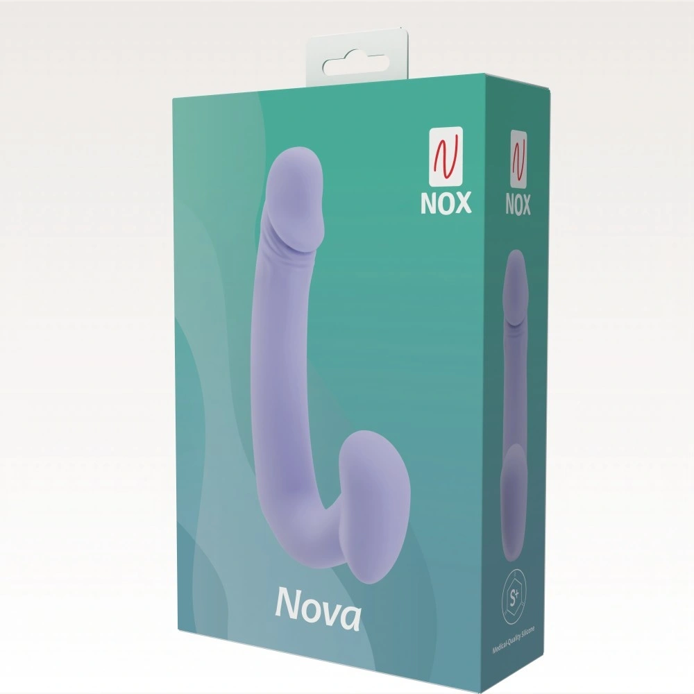 Vibrator NOX Nova 10 Moduri Vibratii, Silicon, USB, Mov, 17.7 cm, Nr. 12, Erotic24.ro