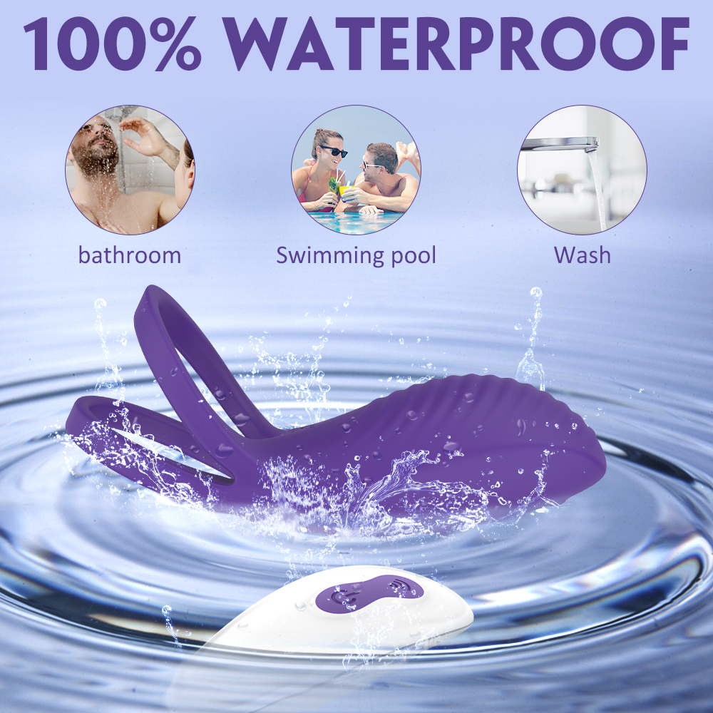 Inel de Penis Flavy Remote Control 9 Moduri Vibratii Silicon USB Mov Passion Labs, #6, Erotic24.ro