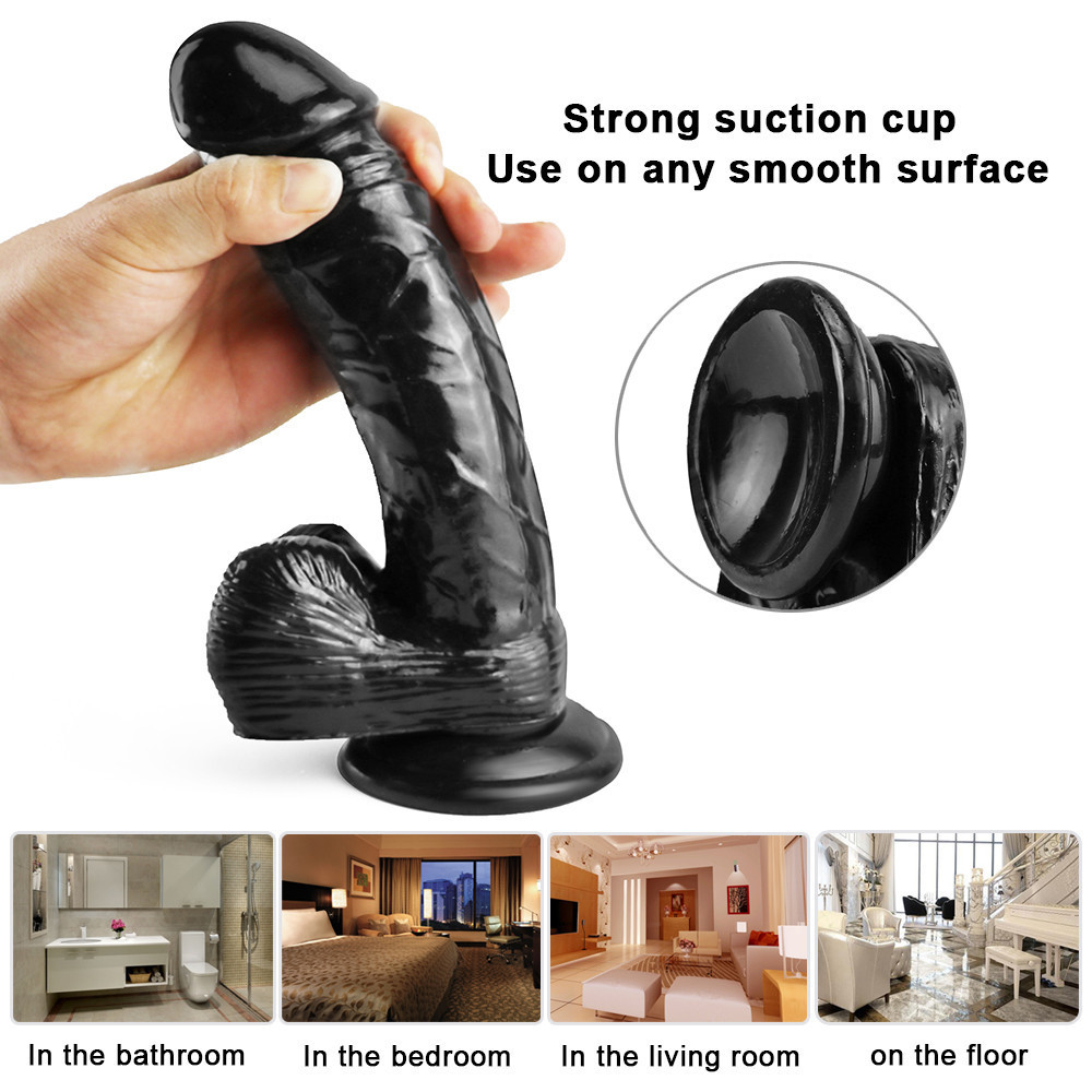 Dildo Realist cu Ventuza Racoon 25.5 cm Negru Mokko Toys, #2, Erotic24.ro