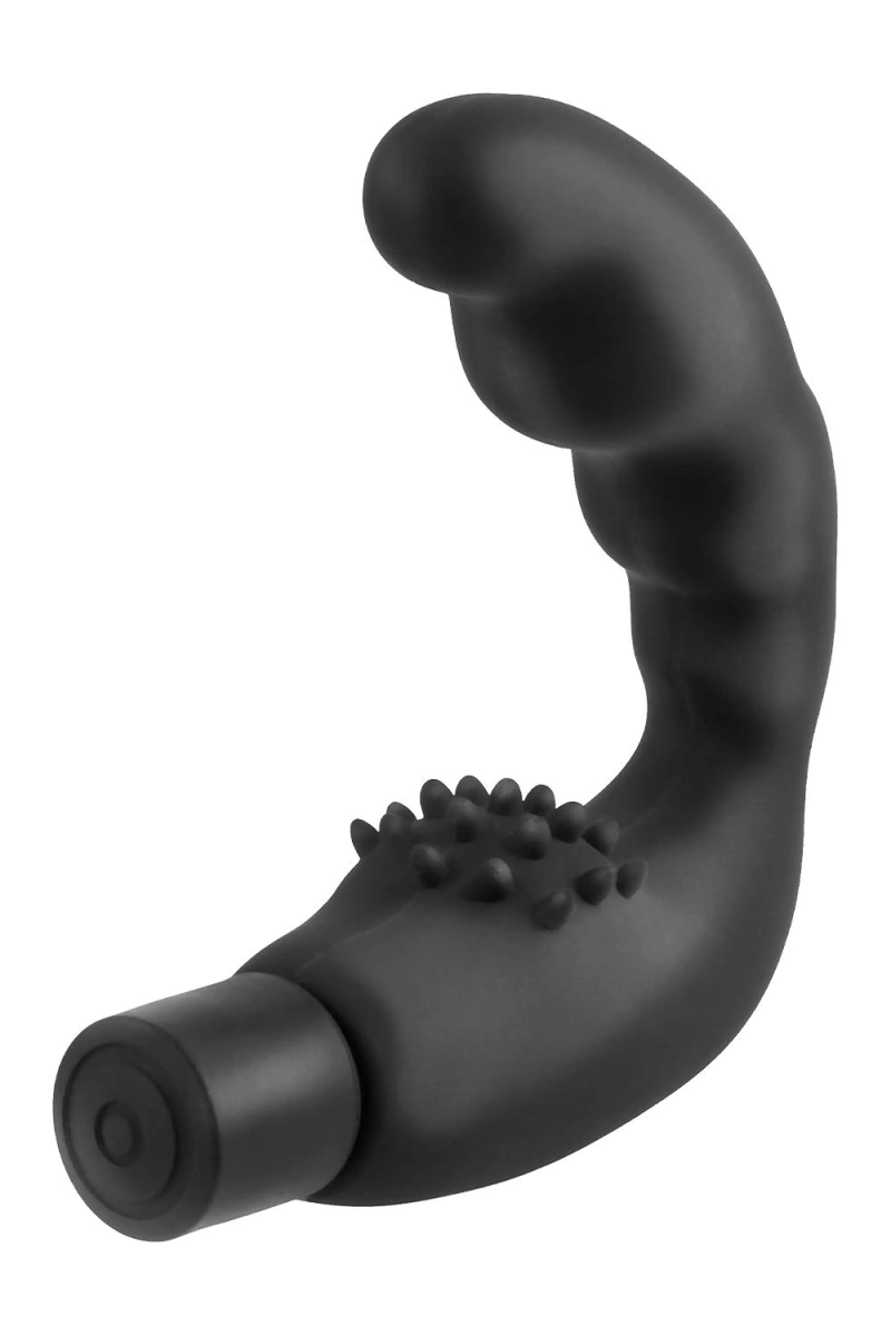 Vibrator Anal Reach Around, Stimulare Prostata, Silicon, Negru, 11 cm, #2, Erotic24.ro