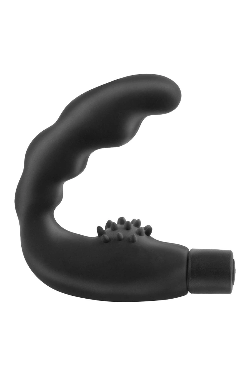 Vibrator Anal Reach Around, Stimulare Prostata, Silicon, Negru, 11 cm, #1, Erotic24.ro