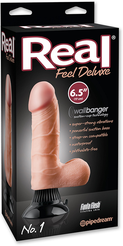 Vibrator REAL FEEL DELUXE No.1, Multispeed, TPR, Natural, 22 cm, #2, Erotic24.ro