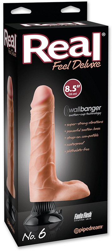 Vibrator REAL FEEL DELUXE No.6, Multispeed, TPR, Natural, 21 cm, #2, Erotic24.ro
