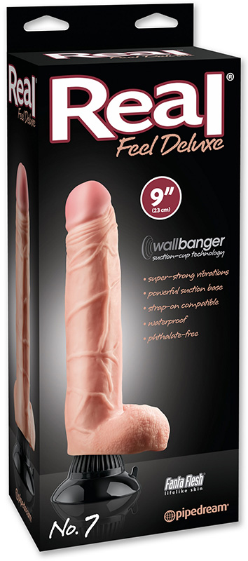 Vibrator REAL FEEL DELUXE No.7, Multispeed, TPR, Natural, 27.5 cm, #5, Erotic24.ro