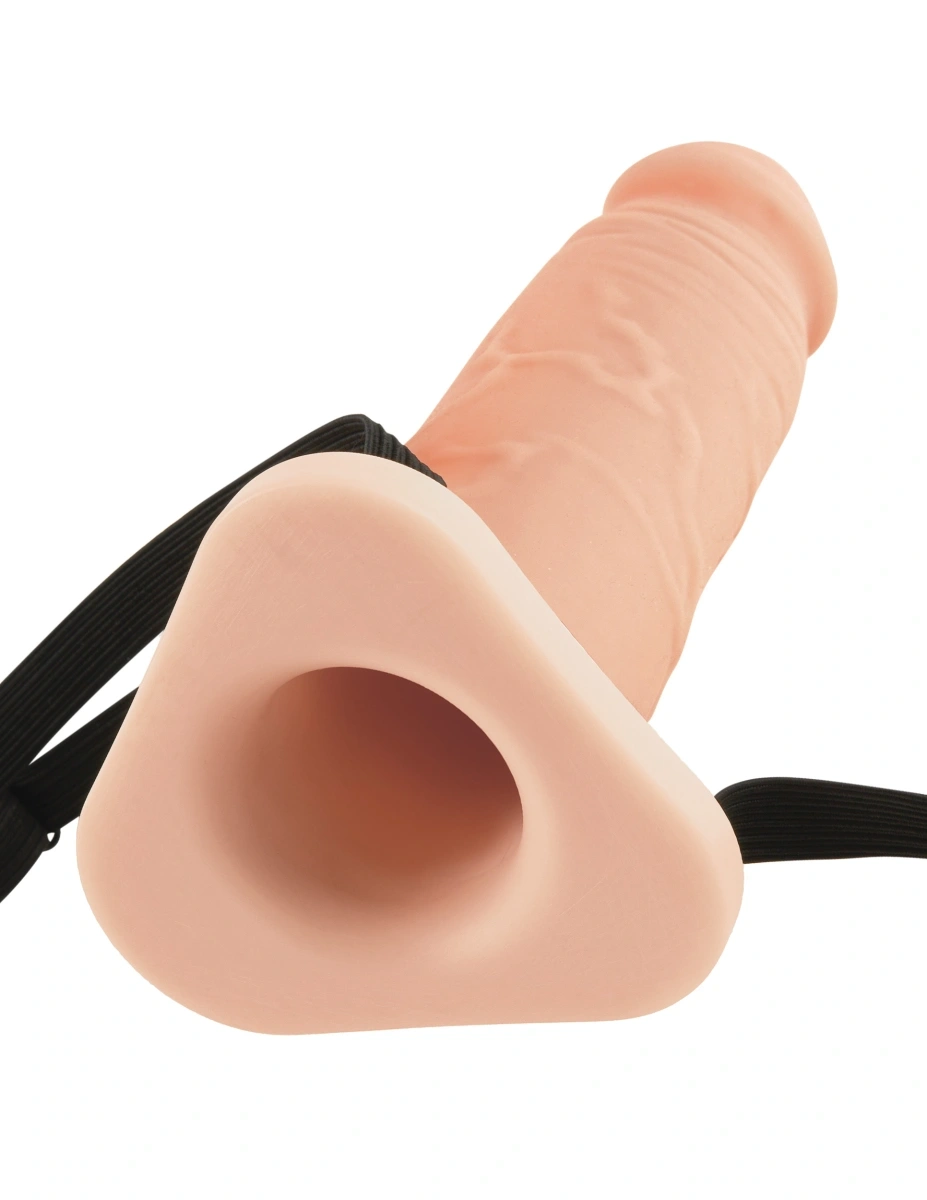 Strap-on Silicone Hollow Extension, Natural, 20 cm, Nr. 2, Erotic24.ro