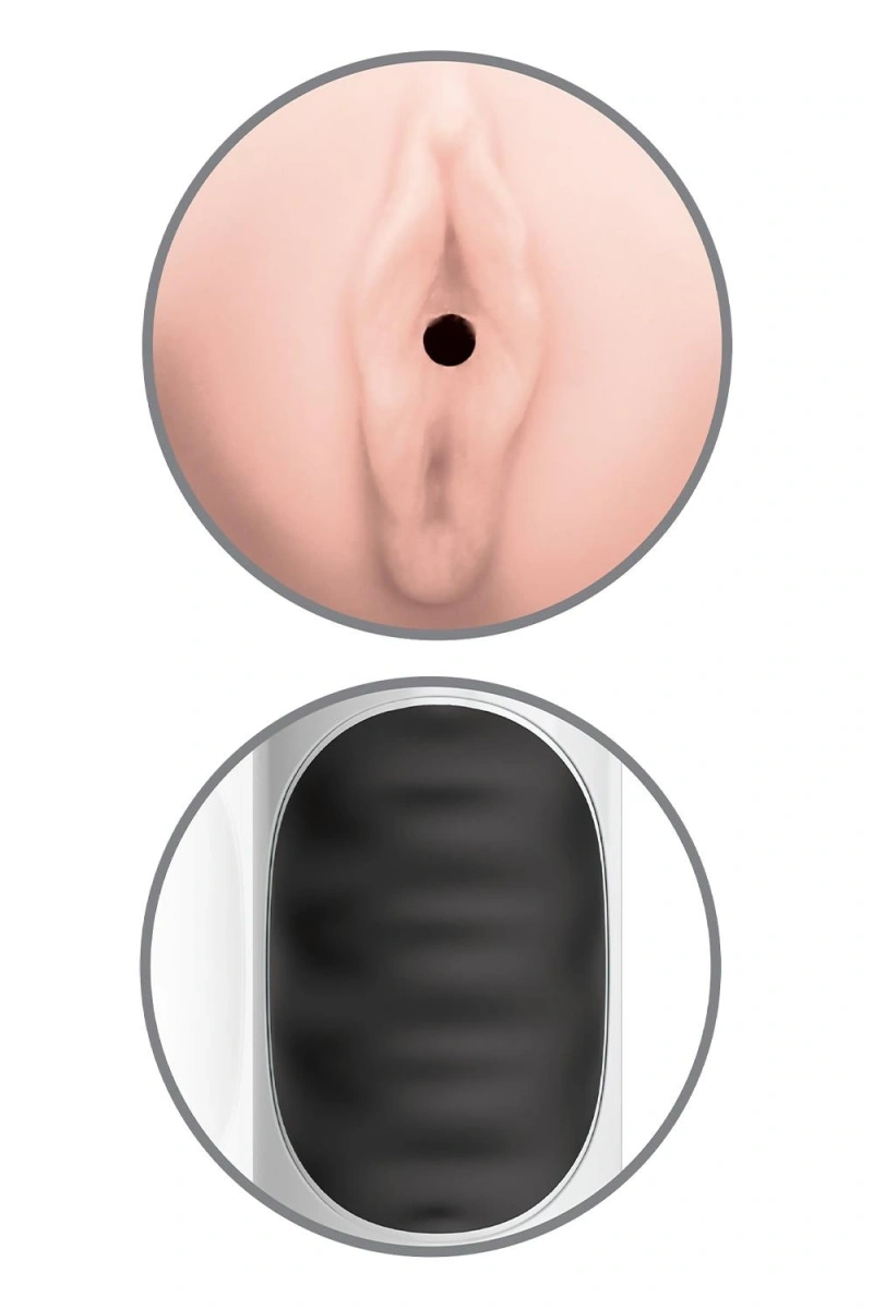 Masturbator Mega Grip Pussy Stroker Squeezable, 10 Moduri Vibratii, Alb, #4, Erotic24.ro