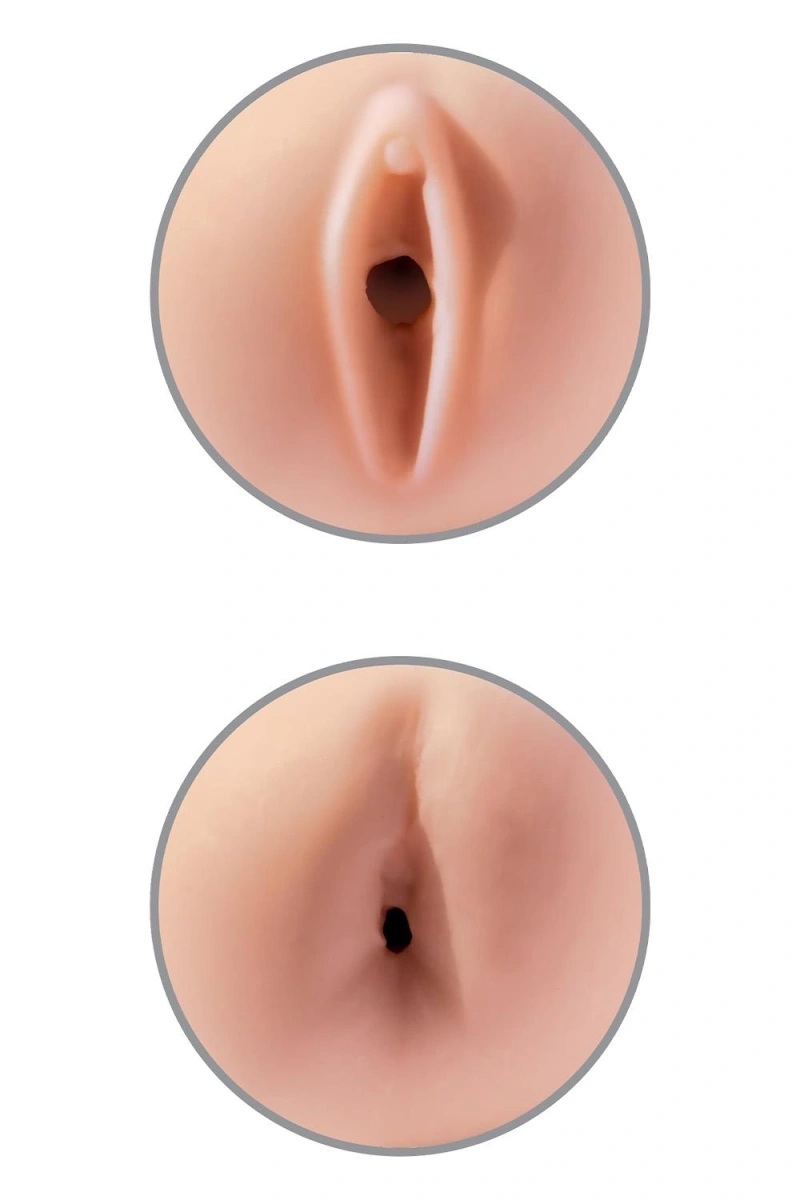 Masturbator Pussy&Ass Masturbator Dual-Density Squeezable, Natural, TPR, 15.2 cm, #2, Erotic24.ro