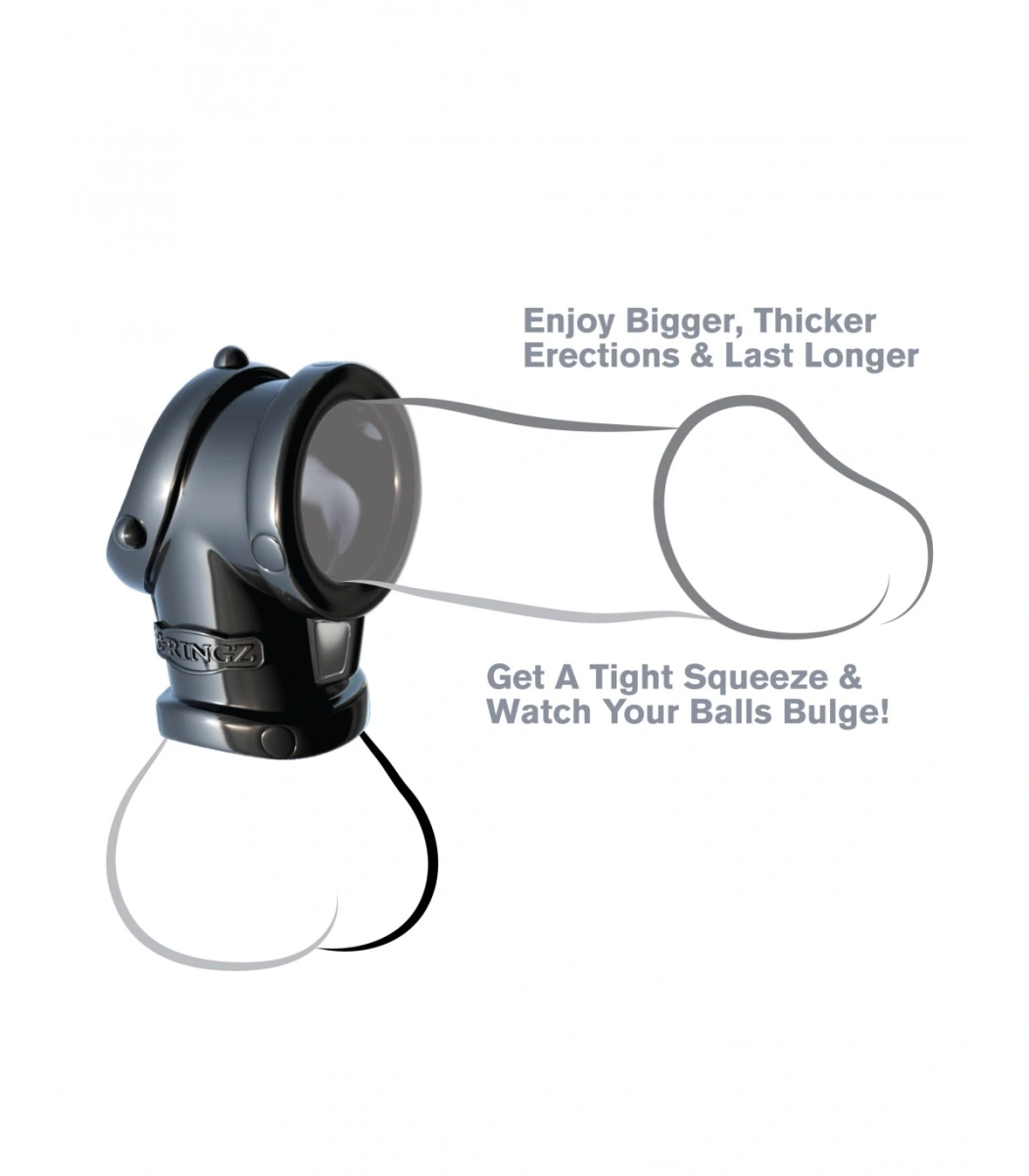 Inel de Penis si Testicule Cock Pipe Ball-Stretcher, TPR, Negru, #2, Erotic24.ro