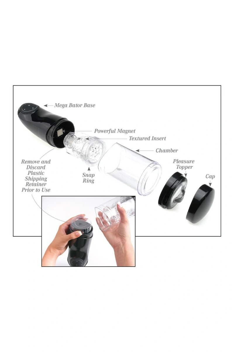Masturbator Mega-Bator Pussy, Functii Rotatii, Impingere, Vibratii, USB, Alb, 34.5 cm, #5, Erotic24.ro
