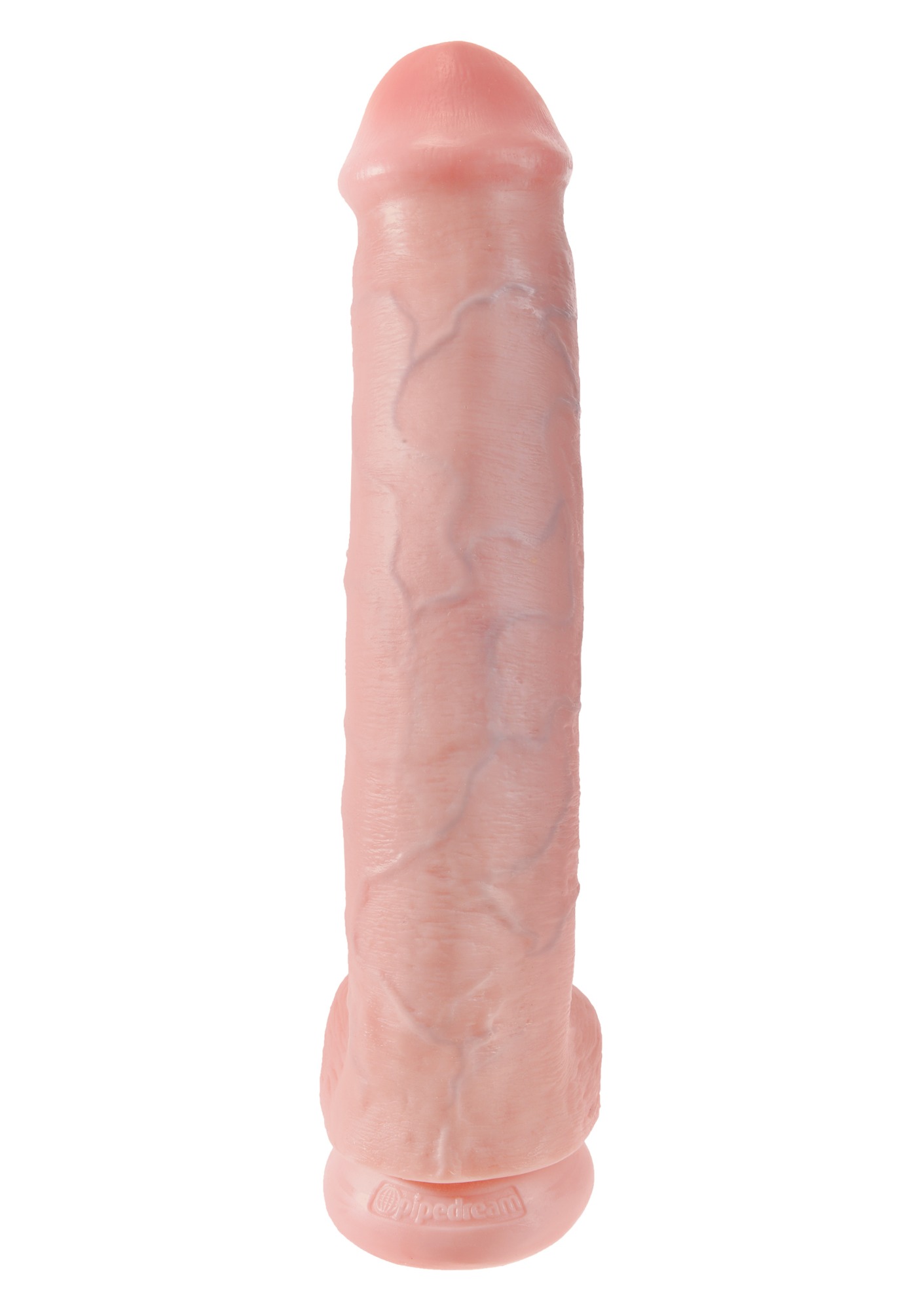 Dildo Realist King Cock cu Ventuza, Natural, 38 cm, Nr. 3, Erotic24.ro