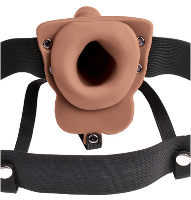 Strap-on Hollow Vibrator Fetish Fantasy Natural 15 cm, Nr. 3, Erotic24.ro