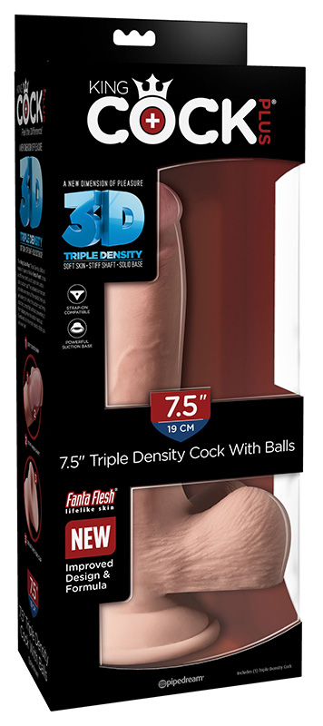 Dildo Tripla Densitate King Cock 23 cm, #4, Erotic24.ro