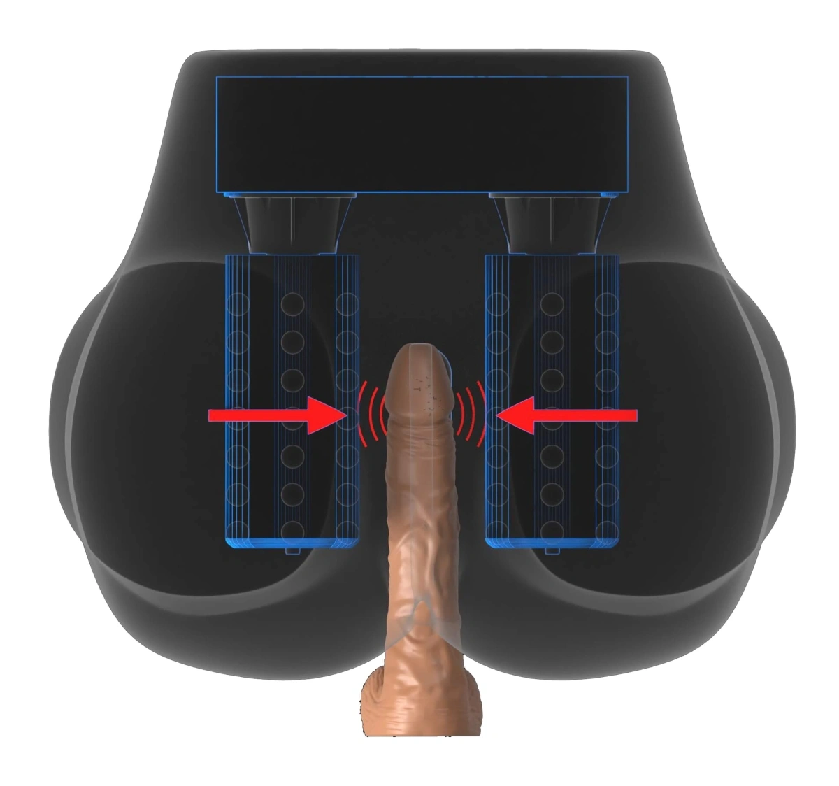 Masturbator Milk Me Silly, 2 Motoare Rotative, TPE, Natural, 11.1 kg, #4, Erotic24.ro