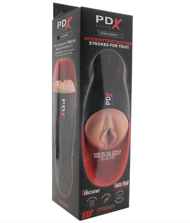 Masturbator Vagin Fuck-O-Matic 2, 10 Moduri Vibratie, 5 Moduri Suctiune, Natural, 26.8 cm, #4, Erotic24.ro