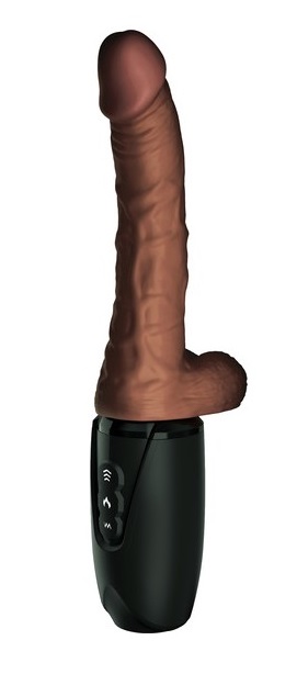 Vibrator King Cock Plus Triple Threat Vibrating&Thrusting&Heating Fanta Flesh 29.7 cm, #2, Erotic24.ro