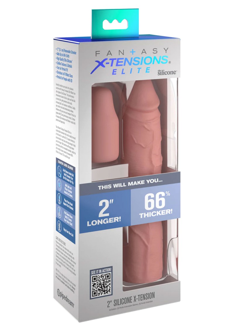 Prelungitor Penis Fantasy X-Tensions Elite, Silicon, Natural, 20.3 cm, Nr. 3, Erotic24.ro