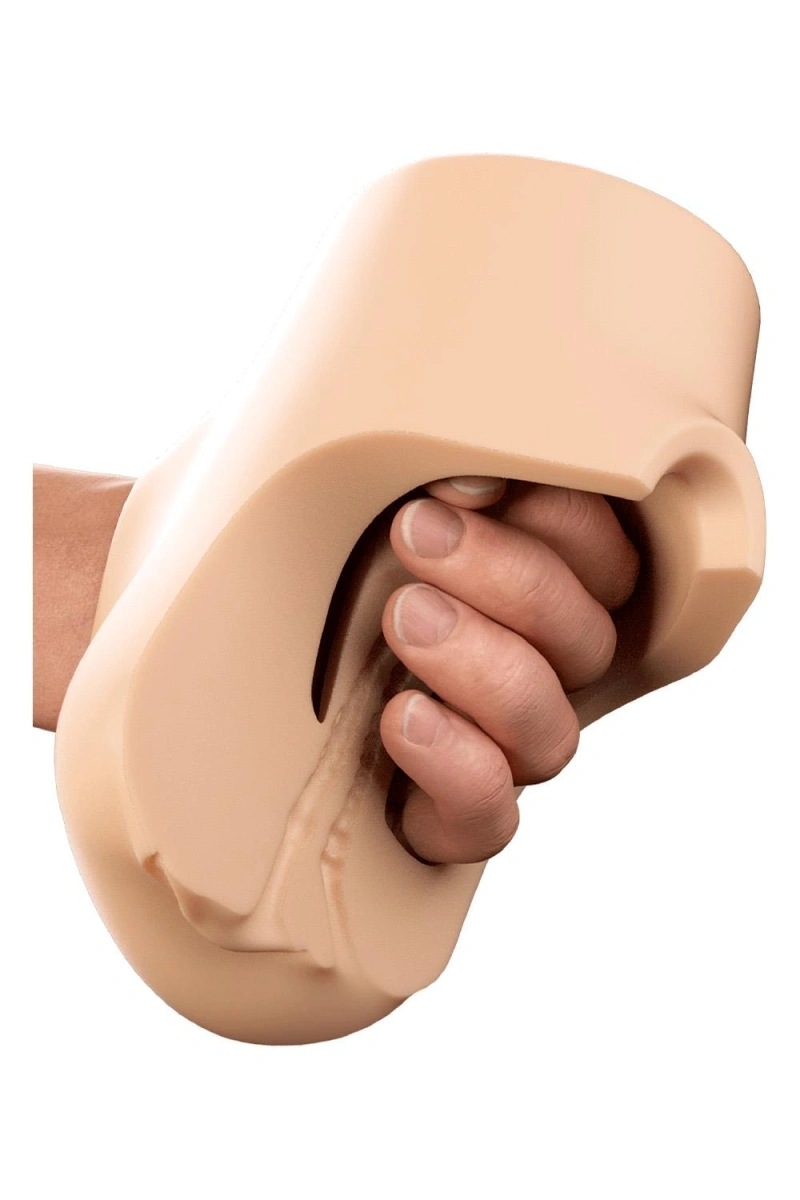 Masturbator Double Pounder Squeeze, Include Glont Vibrator, Material Fanta Flesh, Natural, 2.1 kg, #3, Erotic24.ro