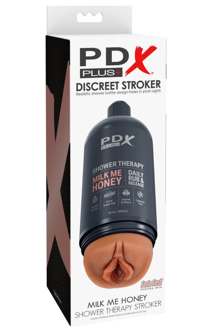 Masturbator Shower Therapy Milk Me Honey, Fanta Flesh, Maro Deschis, 20.7 cm, #7, Erotic24.ro