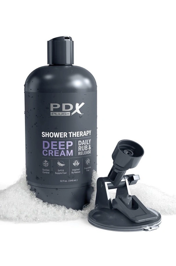 Masturbator Shower Therapy Deep Cream, Fanta Flesh, Transparent, 20.7 cm, #4, Erotic24.ro