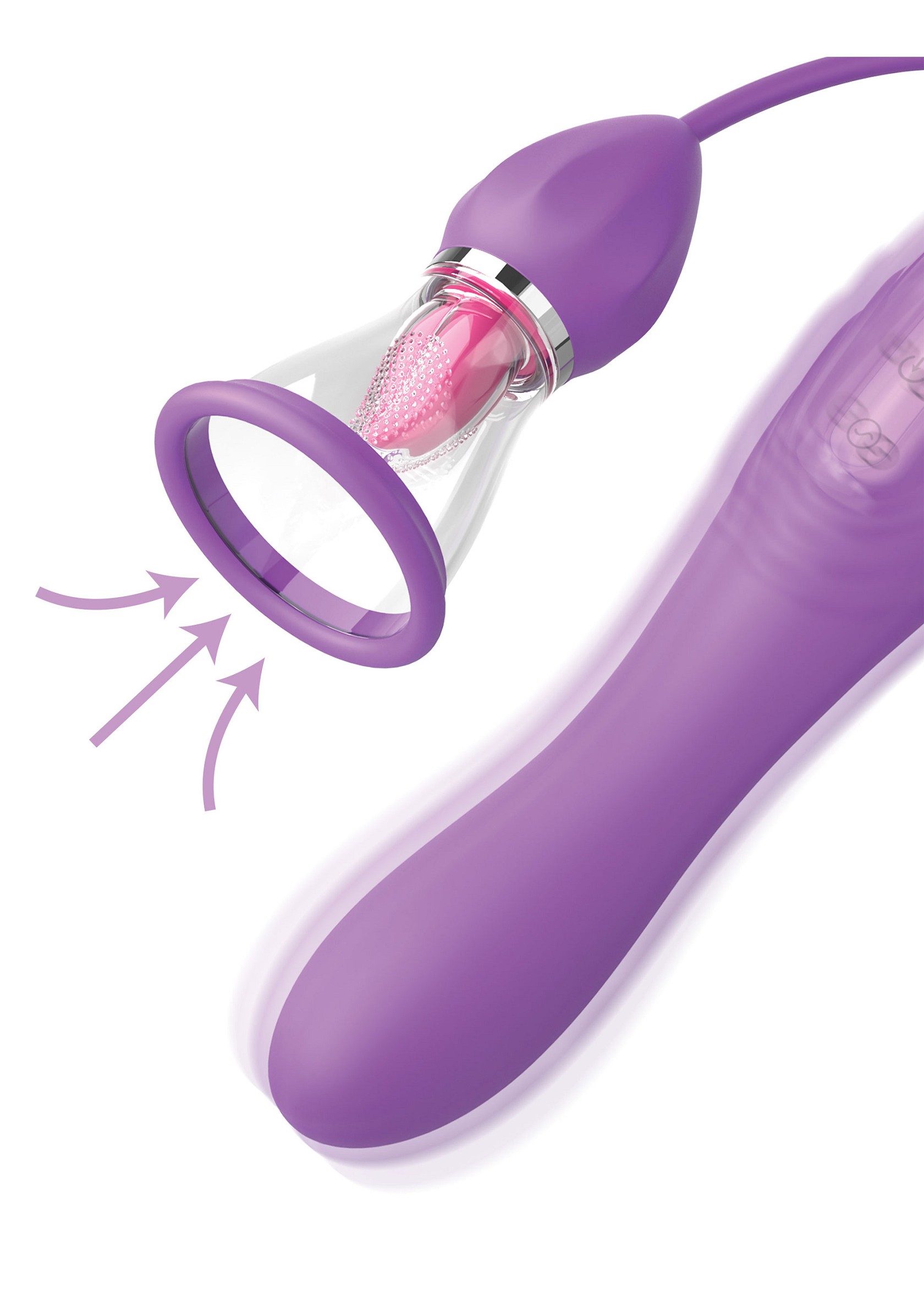 Stimulator Her Ultimate Pleasure Max, Licking&Vibrating&Sucking, Silicon, USB, Mov, Nr. 2, Erotic24.ro