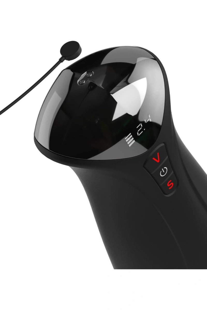 Masturbator Vagin Fuck-O-Matic Pro XL, 5 Moduri Vibratie, 5 Moduri Suctiune, Maro, 35 cm, #3, Erotic24.ro