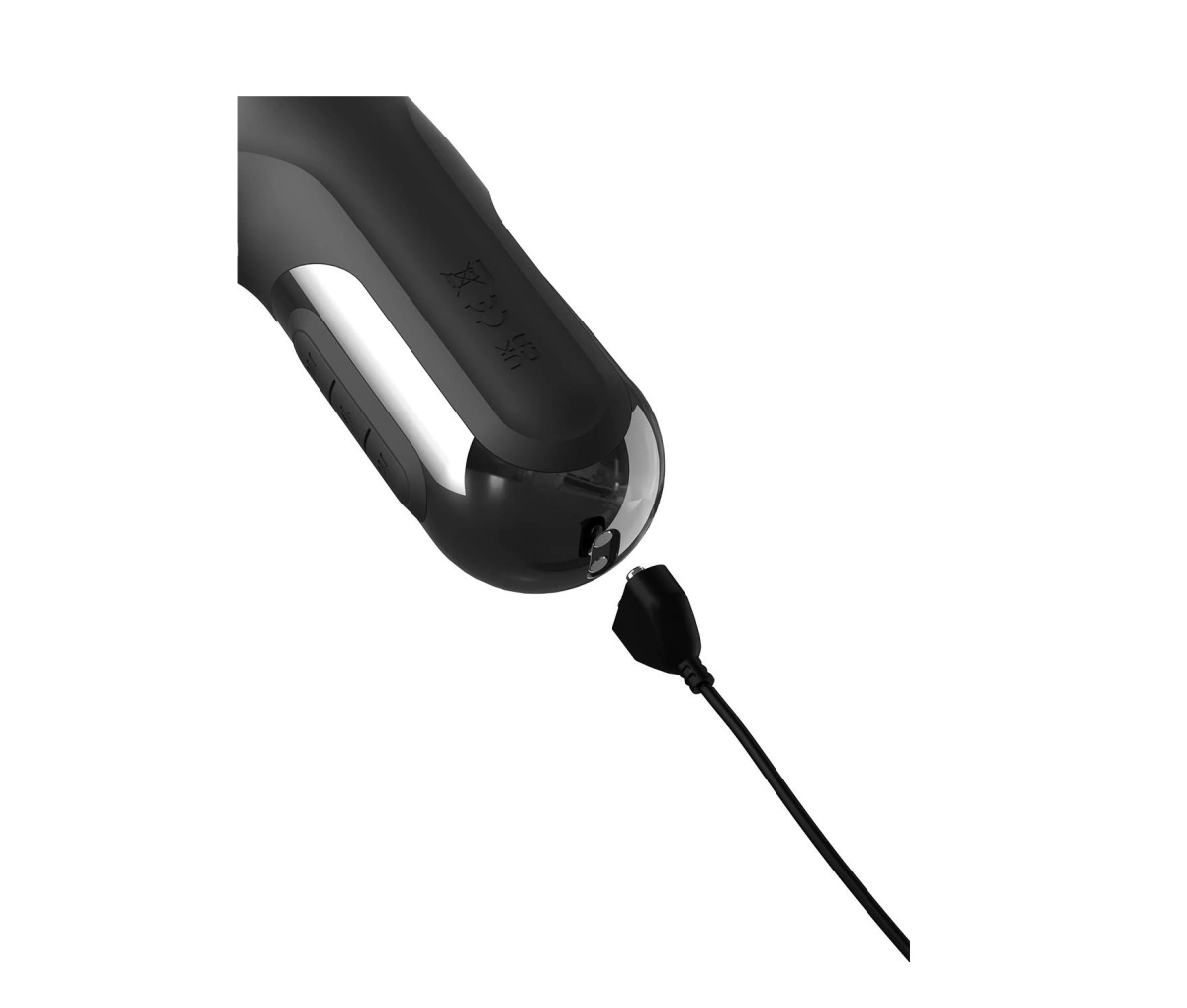 Vibrator Sonix Silicone Thruster, 10 Moduri Vibratii, 7 Moduri Impingere, Silicon, USB, Negru, 22 cm, #5, Erotic24.ro