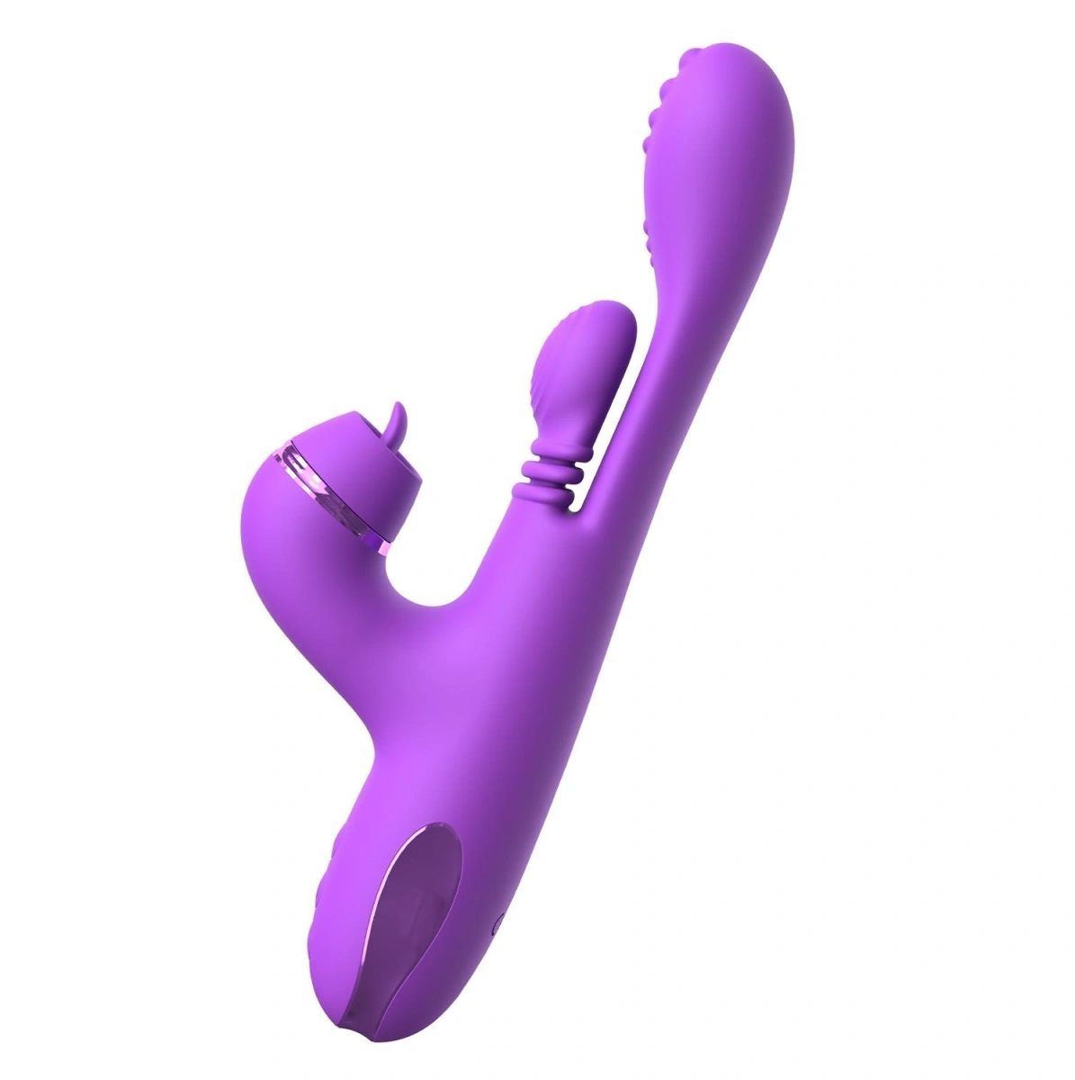 Vibrator IntiMotion Pulse Pro, 4 Motoare Puternice, Functii Multiple, Silicon, USB, Mov, 24 cm, #3, Erotic24.ro
