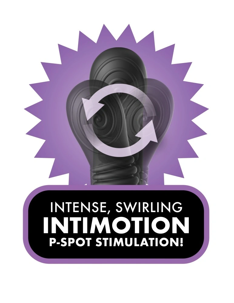 Inel de Penis cu Stimulator Ass-Gasm IntiMotion, Remote Control 4 Motoare Puternice, Functii Multiple, Silicon, USB, Negru, 15.9 cm, #4, Erotic24.ro