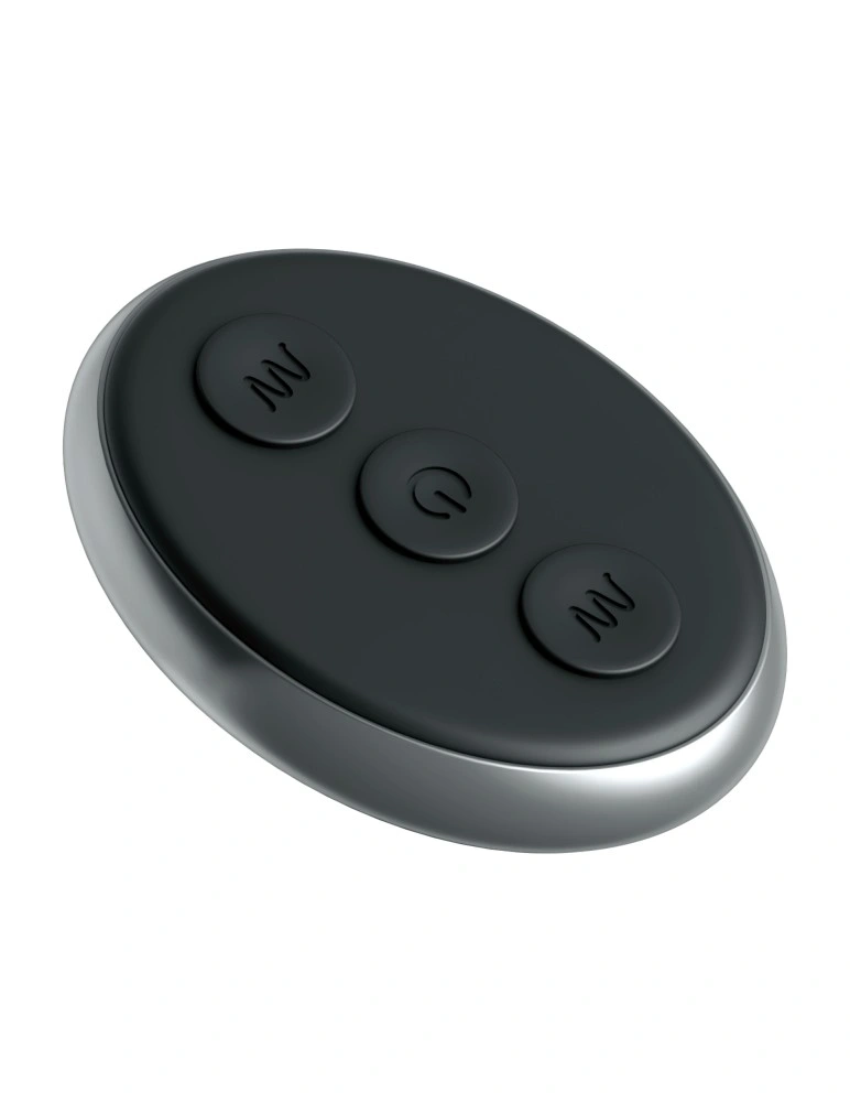 Inel de Penis cu Stimulator Ass-Gasm IntiMotion, Remote Control 4 Motoare Puternice, Functii Multiple, Silicon, USB, Negru, 15.9 cm, #2, Erotic24.ro
