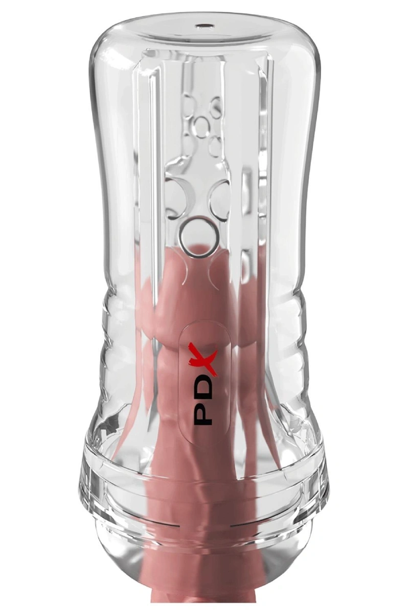 Masturbator ViewTube Plus See-Thru Ez-Grip, Transparent, 21 cm, #4, Erotic24.ro