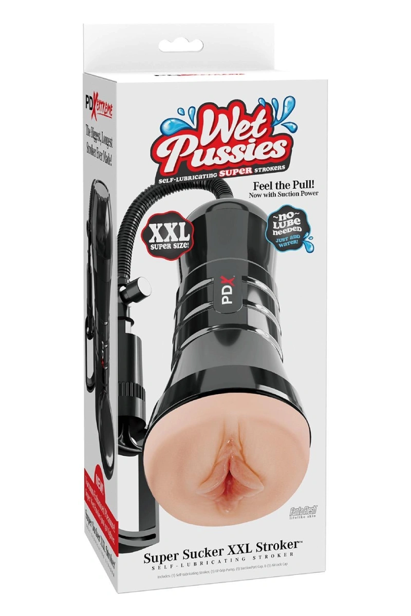 Masturbator Super Sucker XXL, Wet Pussies, Natural, 27.3 cm, #5, Erotic24.ro