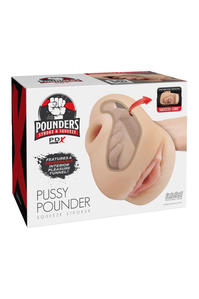 Masturbator Pussy Pounder Squeeze, Material Fanta Flesh, Natural, 1.3 kg, #6, Erotic24.ro