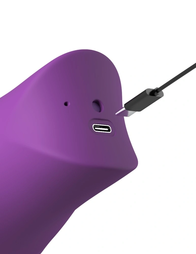 Stimulator Lush Kiss Plush, Functii Multiple, Silicon, USB, Mov, 13.6 cm, Nr. 5, Erotic24.ro