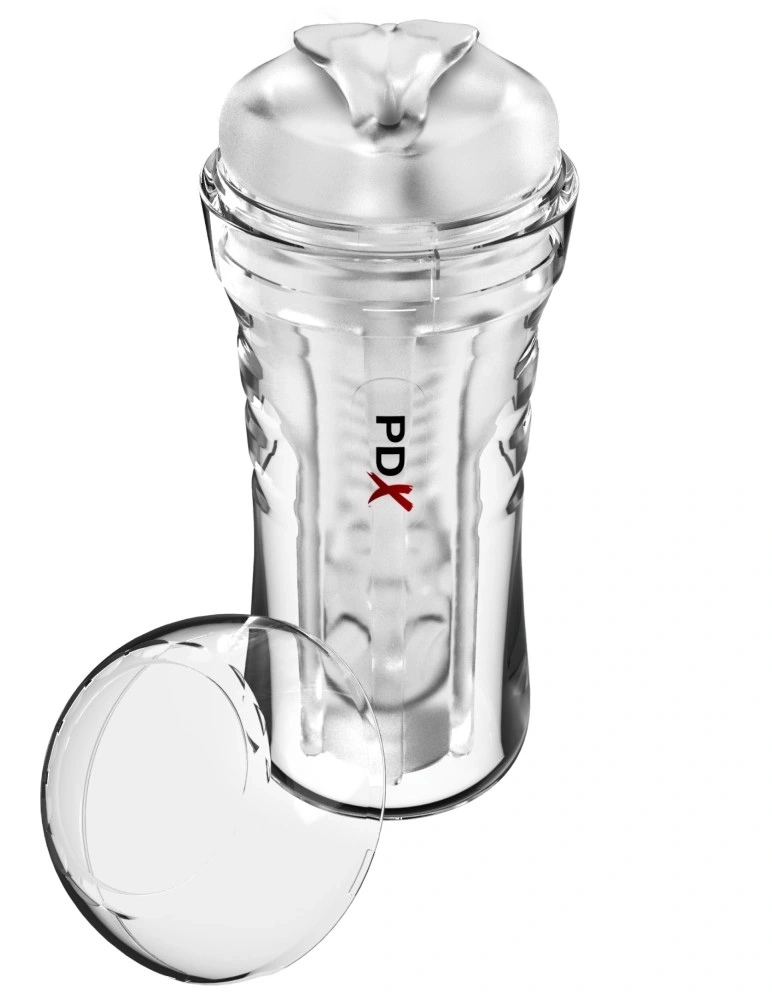 Masturbator Super Luscious Lips Auto-Lubrifiant, TPE, Clear, 21.1 cm, Nr. 2, Erotic24.ro