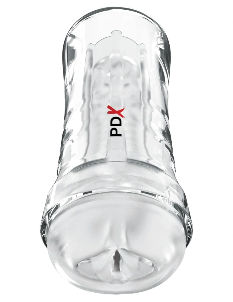 Masturbator Super Luscious Lips Auto-Lubrifiant, TPE, Clear, 21.1 cm, Nr. 1, Erotic24.ro