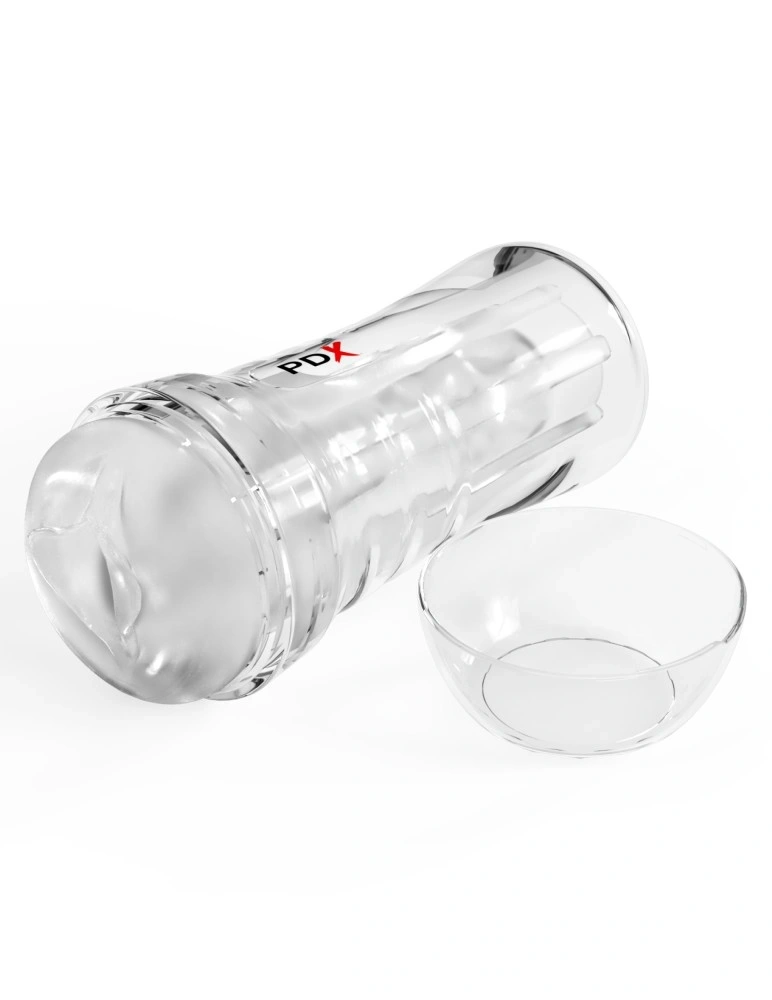 Masturbator Super Luscious Lips Auto-Lubrifiant, TPE, Clear, 21.1 cm, Nr. 4, Erotic24.ro
