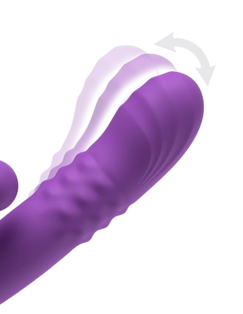 Stimulator Harmoni Pro, 4 Motoare, Functii Multiple, Silicon, USB Magnetic, Silicon, Mov, 17.8 cm, #3, Erotic24.ro