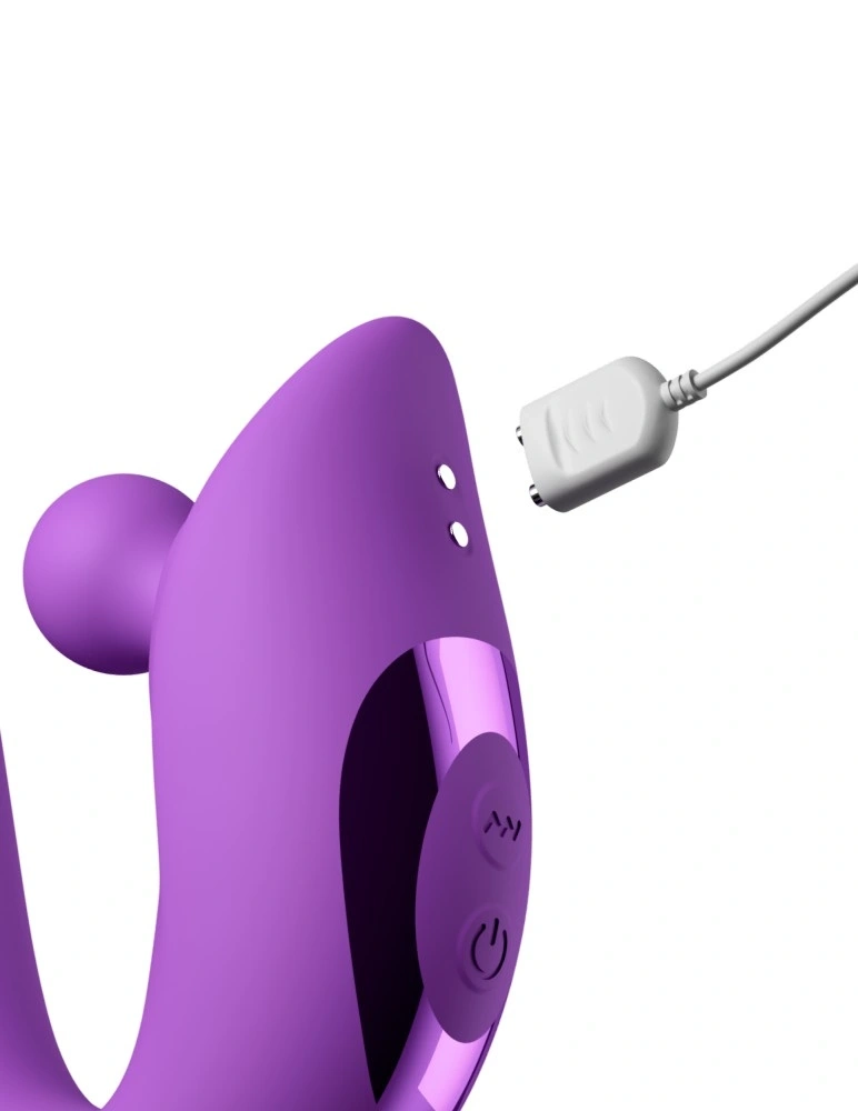 Stimulator Harmoni Pro, 4 Motoare, Functii Multiple, Silicon, USB Magnetic, Silicon, Mov, 17.8 cm, #7, Erotic24.ro