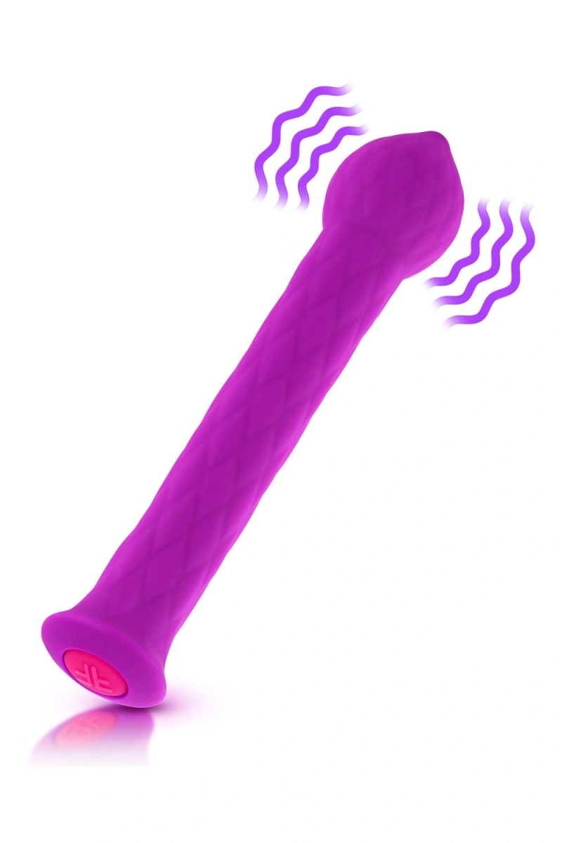 Vibrator Flexibil Diamond Wand, 21 Moduri Vibratii, Silicon, USB, Mov, 17 cm, Nr. 1, Erotic24.ro