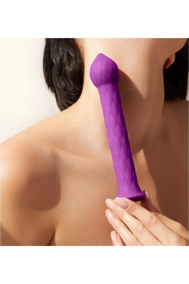 Vibrator Flexibil Diamond Wand, 21 Moduri Vibratii, Silicon, USB, Mov, 17 cm, Nr. 7, Erotic24.ro
