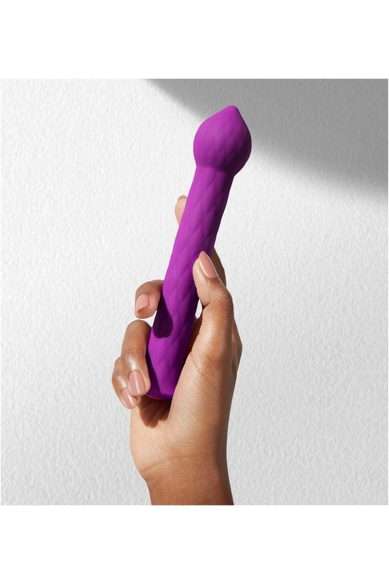 Vibrator Flexibil Diamond Wand, 21 Moduri Vibratii, Silicon, USB, Mov, 17 cm, Nr. 6, Erotic24.ro