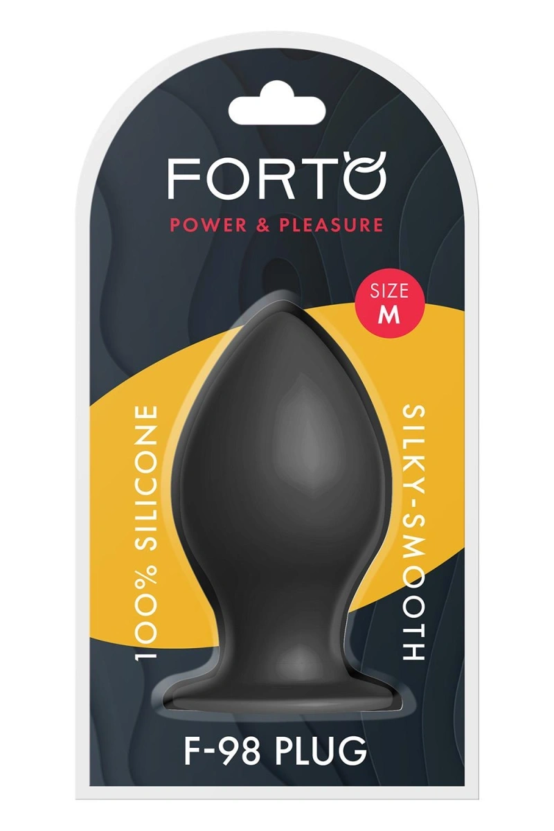 Dop Anal Forto F-98 Medium, Silicon, Negru, 9.3 cm, #4, Erotic24.ro