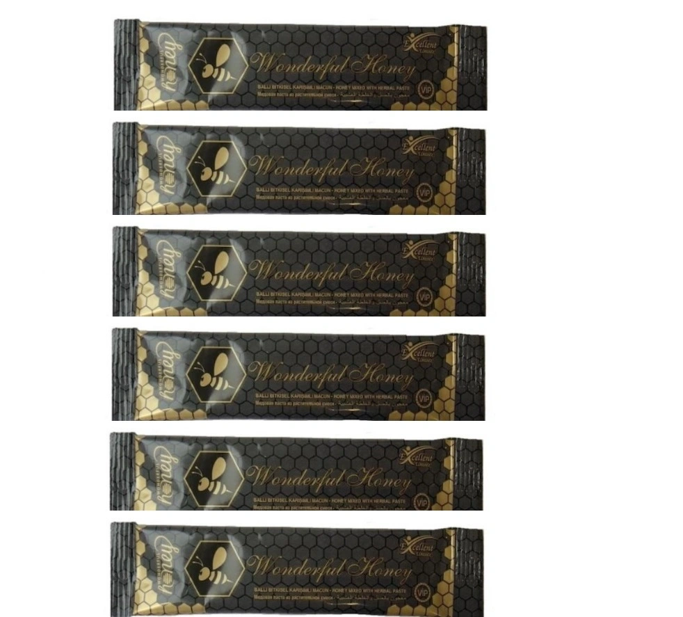 Set 6 buc Plic Miere Afrodisiaca Unisex VITAL HONEY, Erectii Puternice, Libido Crescut, Performanta Sexuala Sporita, 6x12 gr