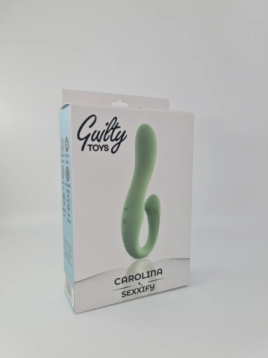 Strap On Strapless pentru Femei Carolina, 10 Moduri Vibratii, Silicon, USB, Verde, Guilty Toys, Sexxify, #4, Erotic24.ro