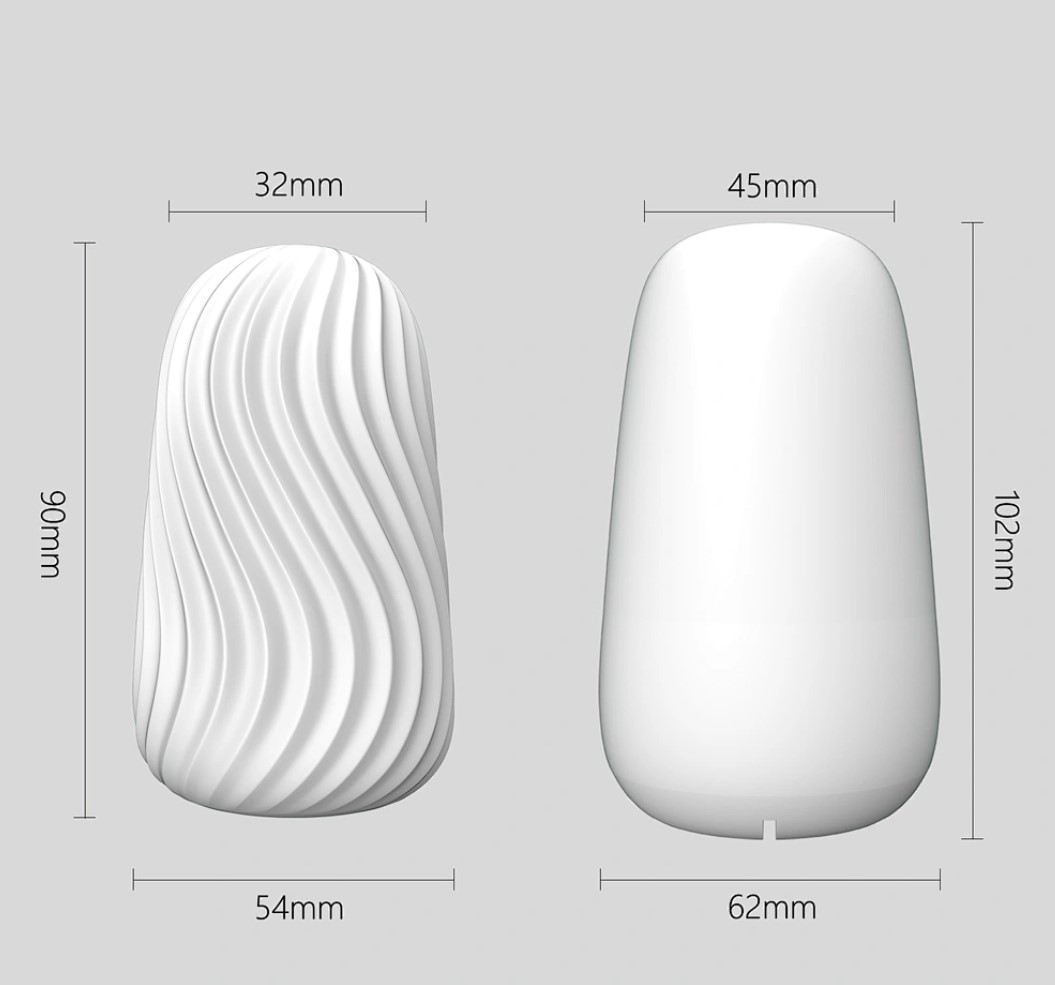 Ou Masturbator Wavy Egg, TPE, Alb, Guilty Toys, Mighty Warrior, #6, Erotic24.ro