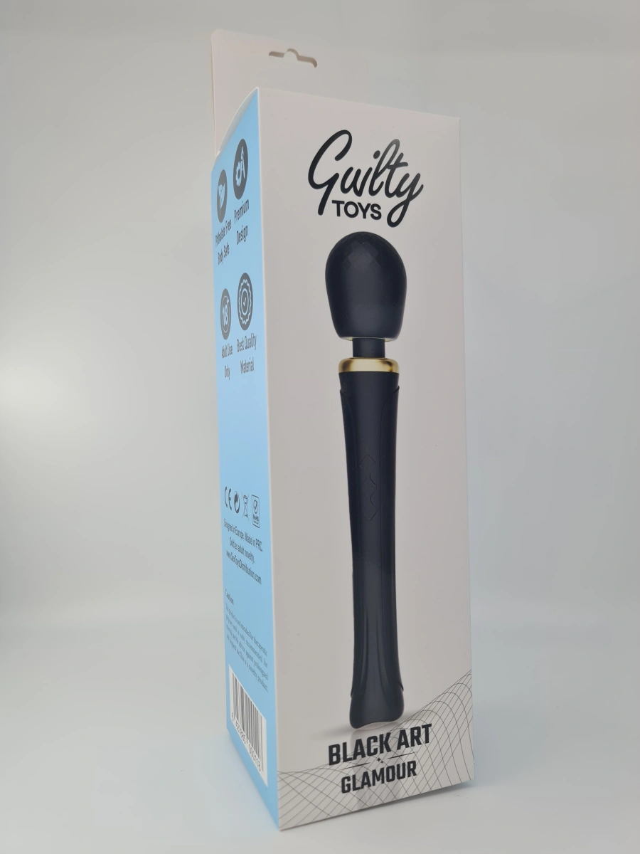 Vibrator Black Art, 20 Moduri Vibratii, Silicon, USB, Negru, 31 cm, Guilty Toys, Glamour, #5, Erotic24.ro