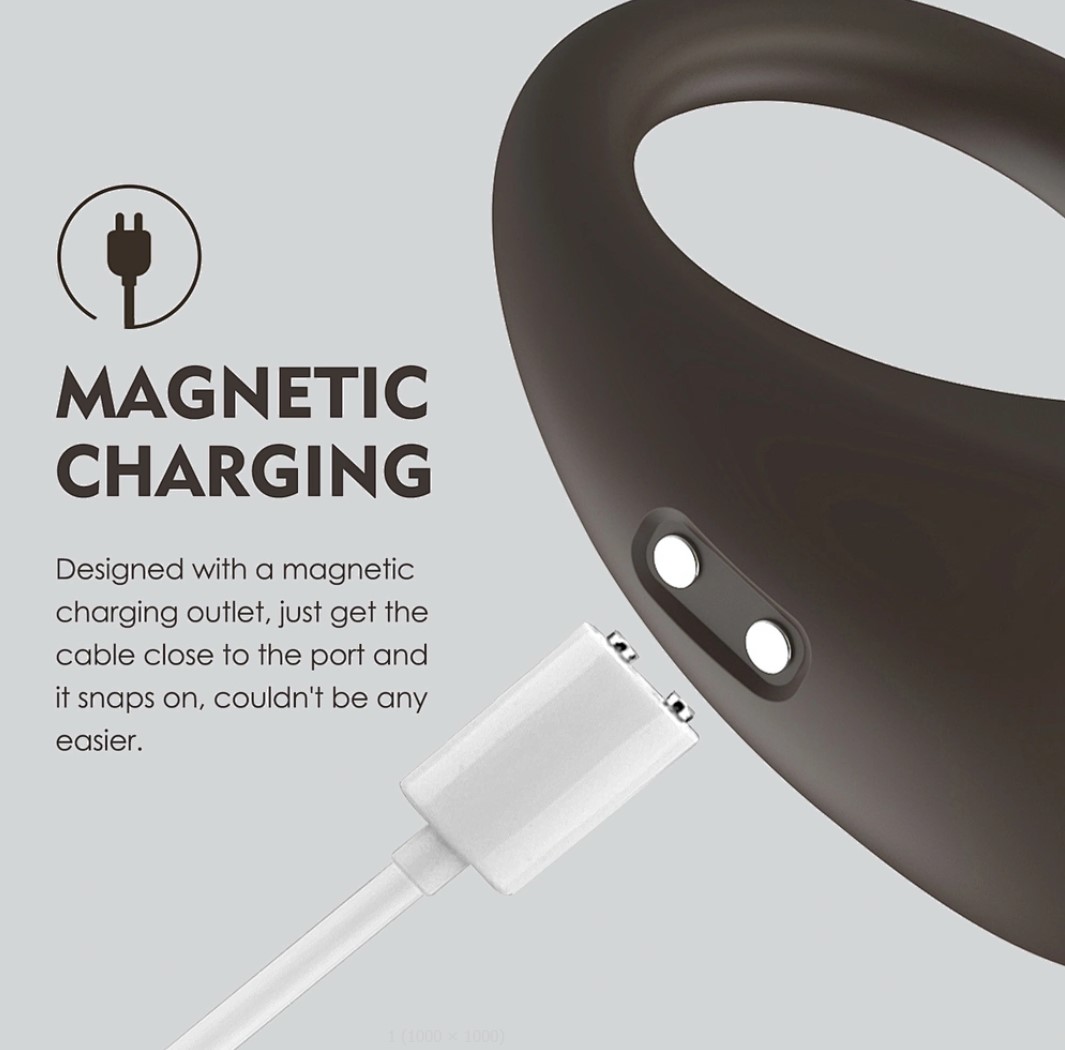 Inel Penis Oscar, Remote Control, 10 Moduri Vibratii, Silicon, USB, Maro, Guilty Toys, Glamour, #3, Erotic24.ro