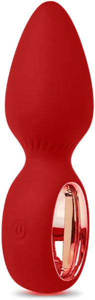 Dop Anal Mason, 10 Moduri Vibratii, Silicon, USB, Rosu, 11.5 cm, Guilty Toys, Backdoor Pleasure, #1, Erotic24.ro