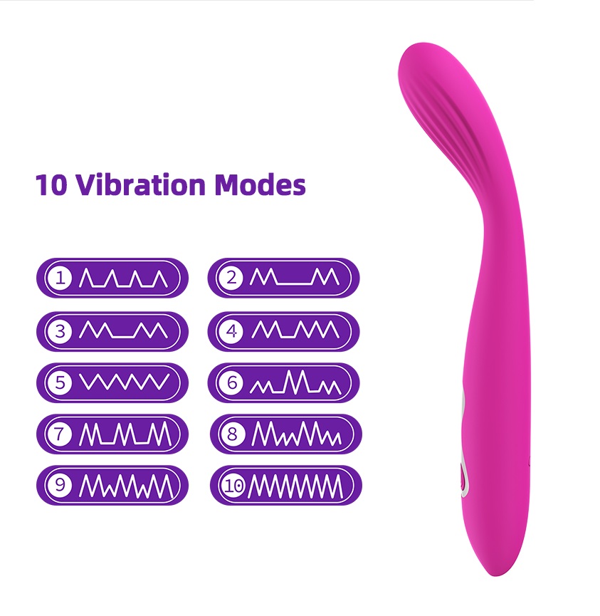 Vibrator Meera, 10 Moduri Vibratii, Silicon, USB, Roz, 18.6 cm, Mokko Toys, Simply Fun, #7, Erotic24.ro